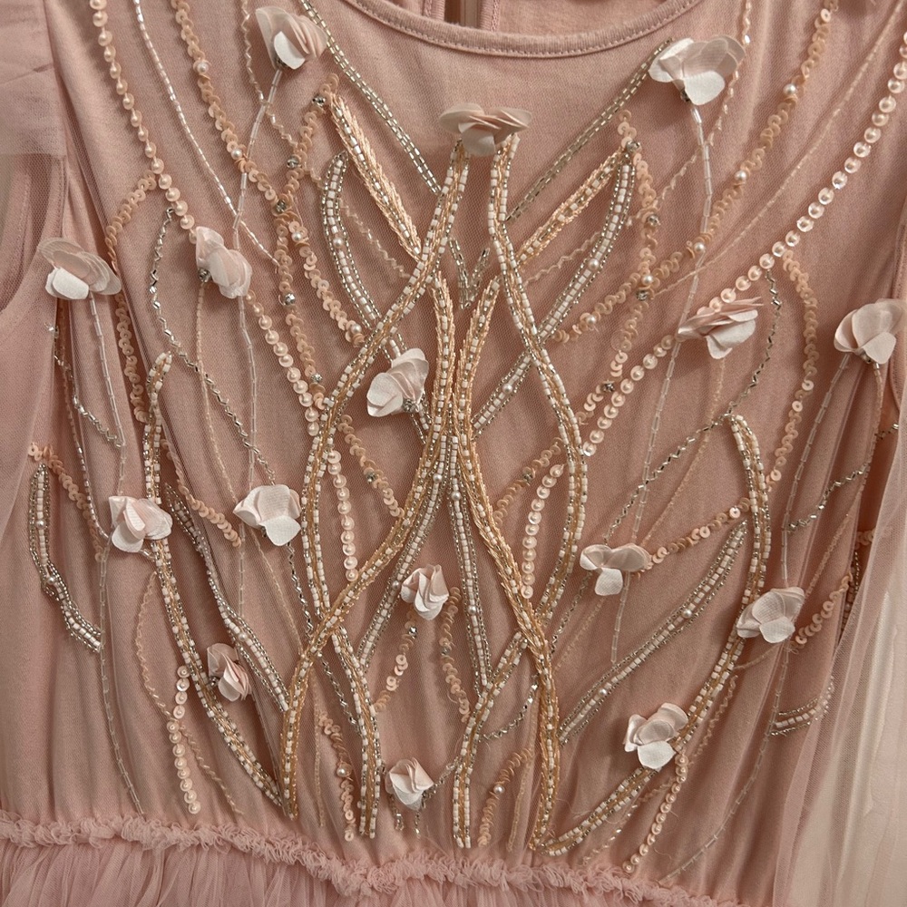 Elegant Pink Embellished Dress